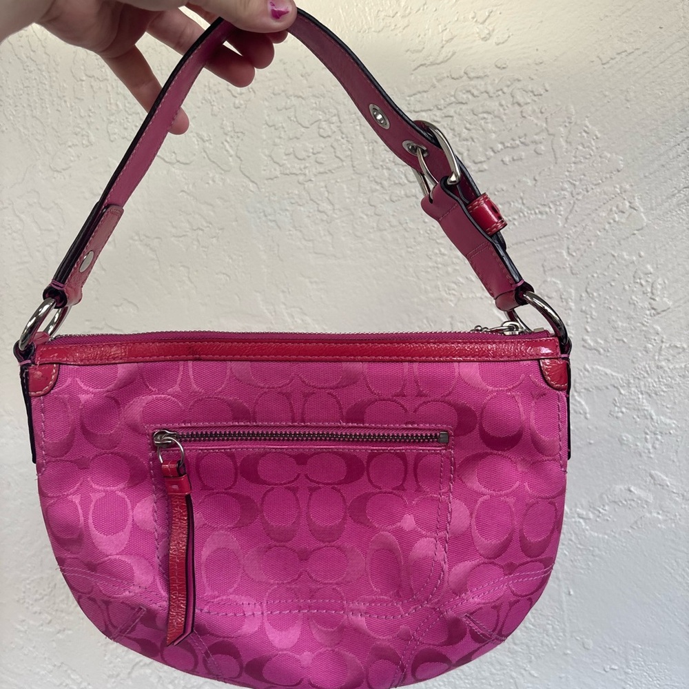 Coach Soho Demi Shoulder Bag Signature Jacquard F13114 PINK 💖💞🌸🌷💓🩷👛